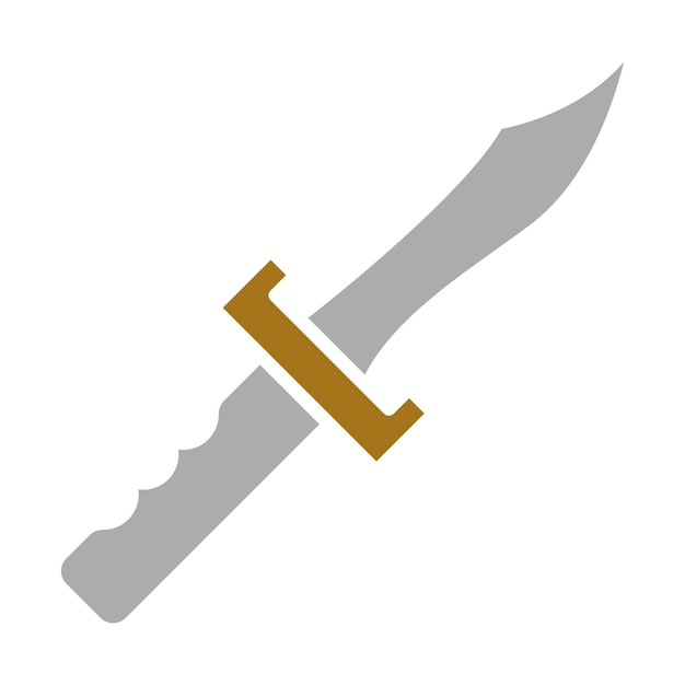Estilo del icono del cuchillo salvaje