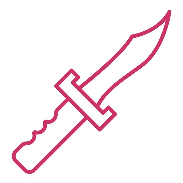Estilo del icono del cuchillo salvaje