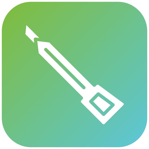 Estilo del icono del cuchillo de utilidad de diseño vectorial