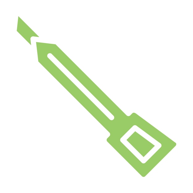 Estilo del icono del cuchillo de utilidad de diseño vectorial