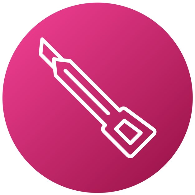 Estilo del icono del cuchillo de utilidad de diseño vectorial