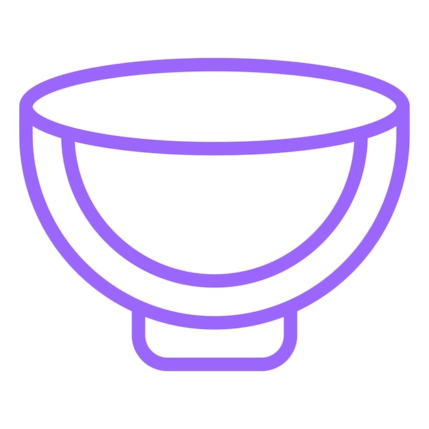 Estilo del icono del cuenco de diseño vectorial
