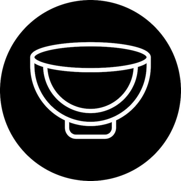 Estilo del icono del cuenco de diseño vectorial