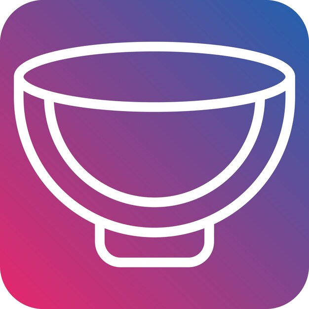 Estilo del icono del cuenco de diseño vectorial