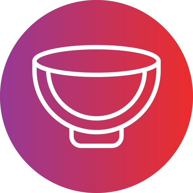 Estilo del icono del cuenco de diseño vectorial