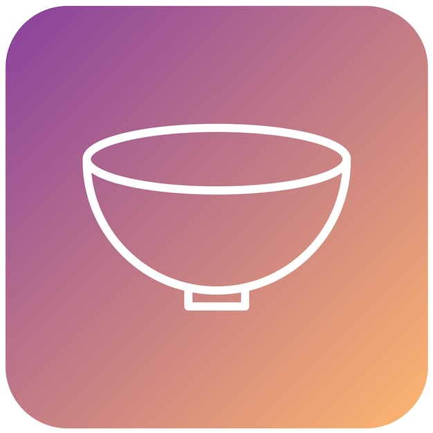Estilo del icono del cuenco de diseño vectorial