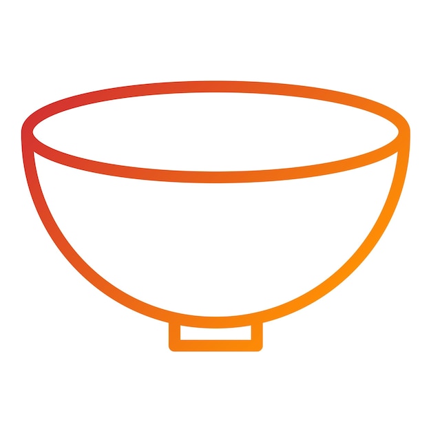Estilo del icono del cuenco de diseño vectorial