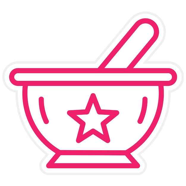 Estilo del icono del cuenco de diseño vectorial