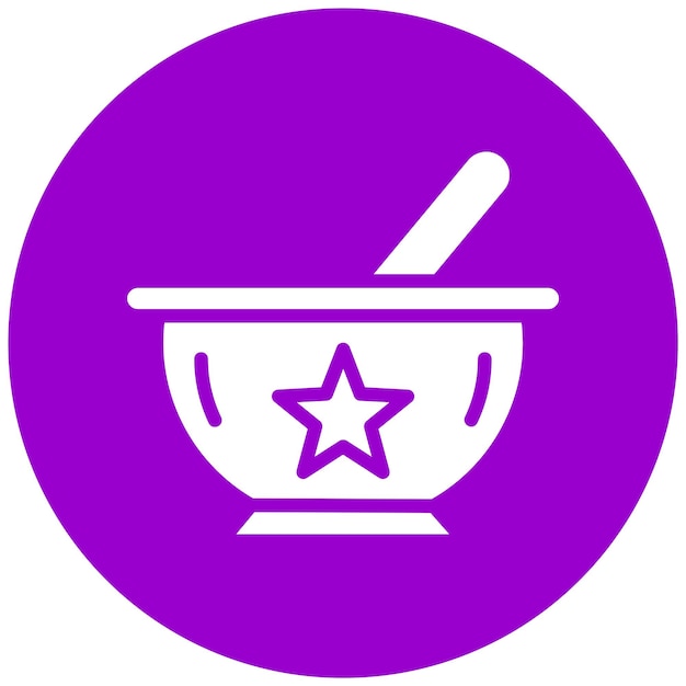 Estilo del icono del cuenco de diseño vectorial