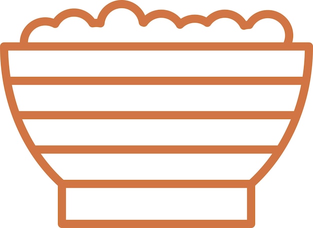 Estilo del icono del cuenco de diseño vectorial