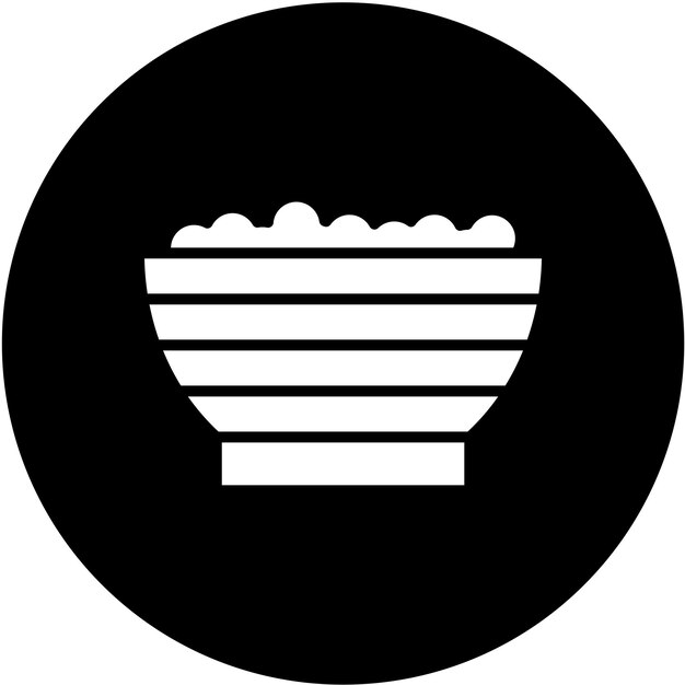 Estilo del icono del cuenco de diseño vectorial