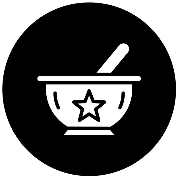 Estilo del icono del cuenco de diseño vectorial