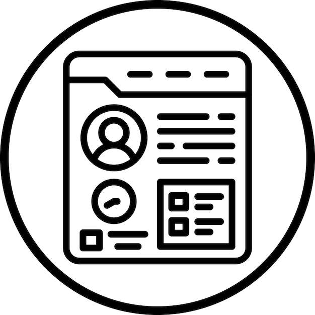Estilo del icono de la cuenta de actividad de diseño vectorial