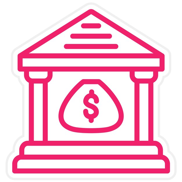 Estilo del icono de la cuenta de ahorro de diseño vectorial
