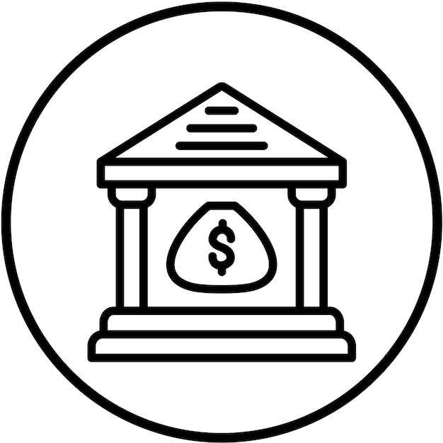 Estilo del icono de la cuenta de ahorro de diseño vectorial