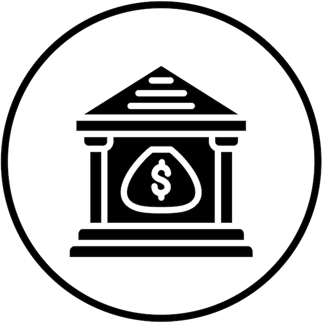 Estilo del icono de la cuenta de ahorro de diseño vectorial