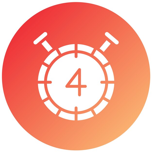 Estilo del icono de la cuenta atrás del diseño vectorial