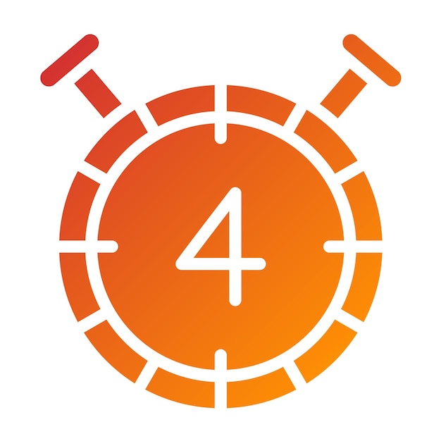 Estilo del icono de la cuenta atrás del diseño vectorial