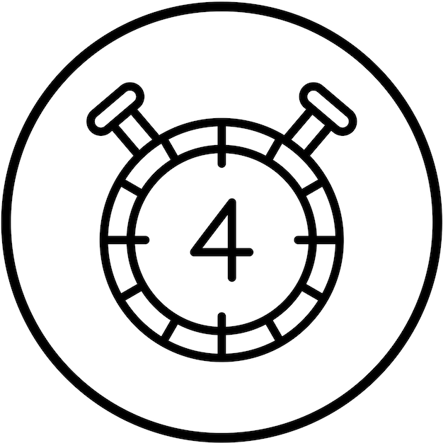 Estilo del icono de la cuenta atrás del diseño vectorial