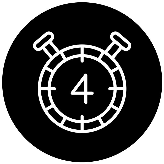Estilo del icono de la cuenta atrás del diseño vectorial