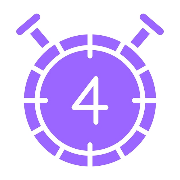 Estilo del icono de la cuenta atrás del diseño vectorial