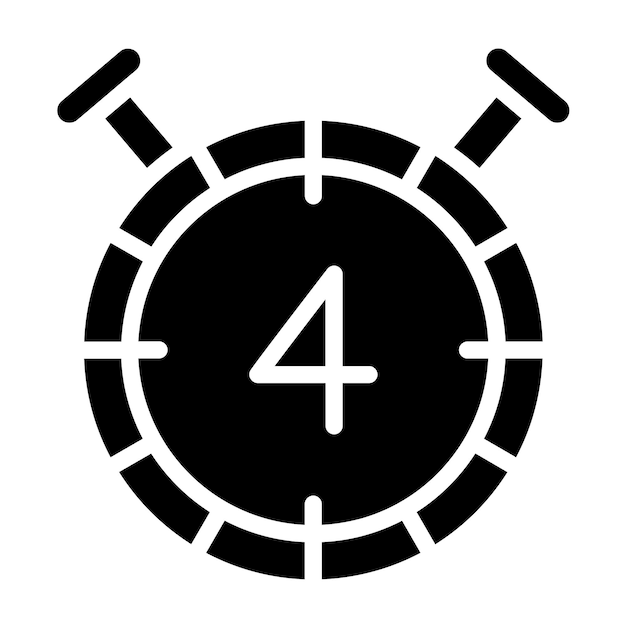 Estilo del icono de la cuenta atrás del diseño vectorial