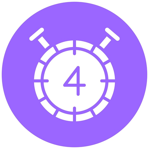 Estilo del icono de la cuenta atrás del diseño vectorial
