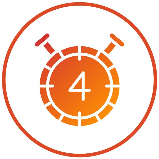 Estilo del icono de la cuenta atrás del diseño vectorial