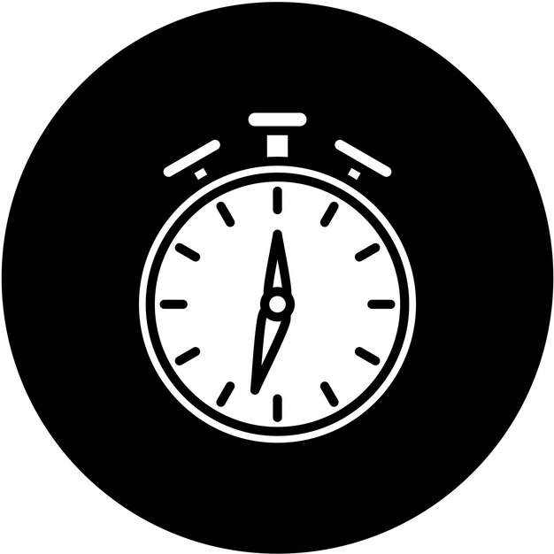 Estilo del icono de la cuenta atrás del diseño vectorial