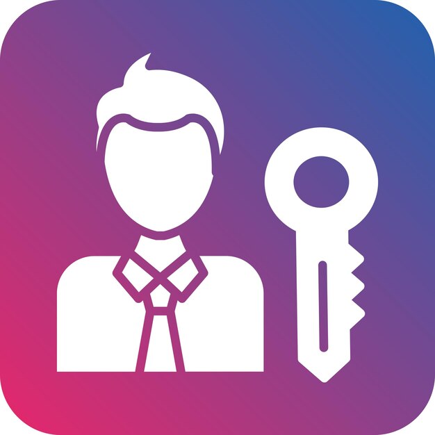 Estilo del icono de las cuentas clave de diseño vectorial