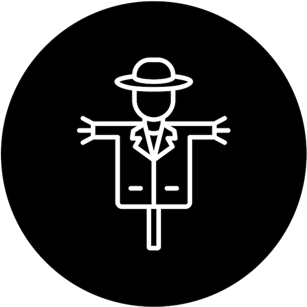 Estilo del icono del cuervo asustador