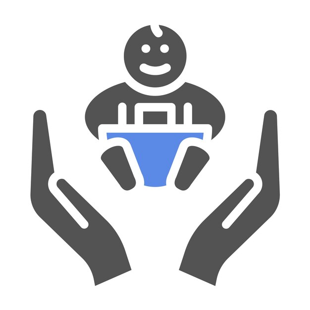 Estilo de icono de cuidado infantil de diseño vectorial