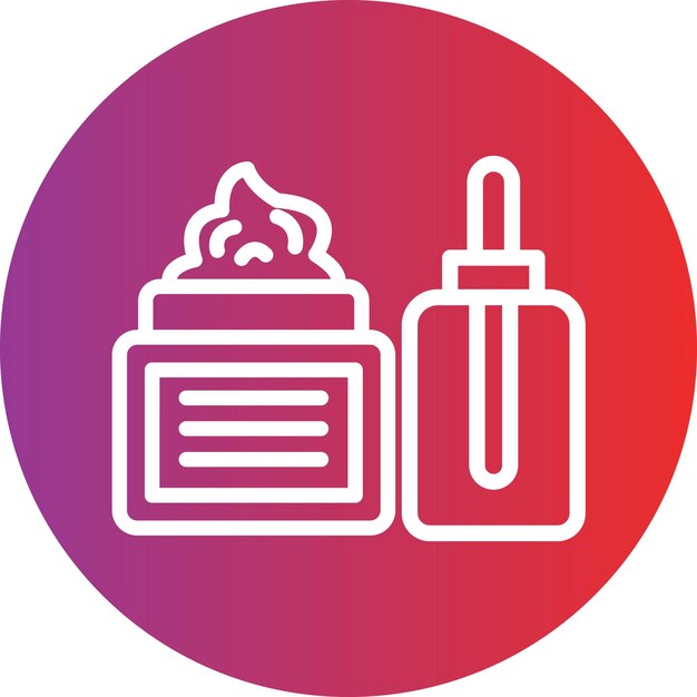 Estilo de icono de cuidado de la piel de diseño vectorial