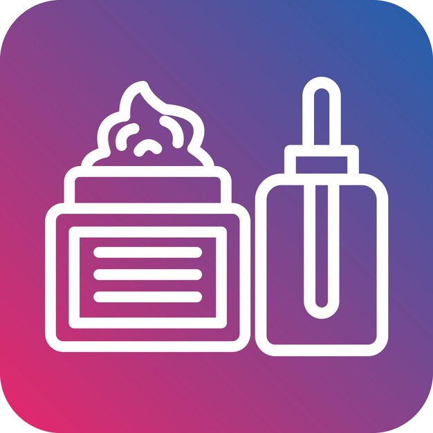 Estilo de icono de cuidado de la piel de diseño vectorial