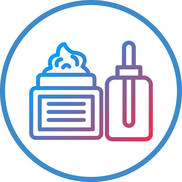 Estilo de icono de cuidado de la piel de diseño vectorial