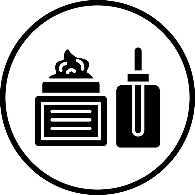 Estilo de icono de cuidado de la piel de diseño vectorial