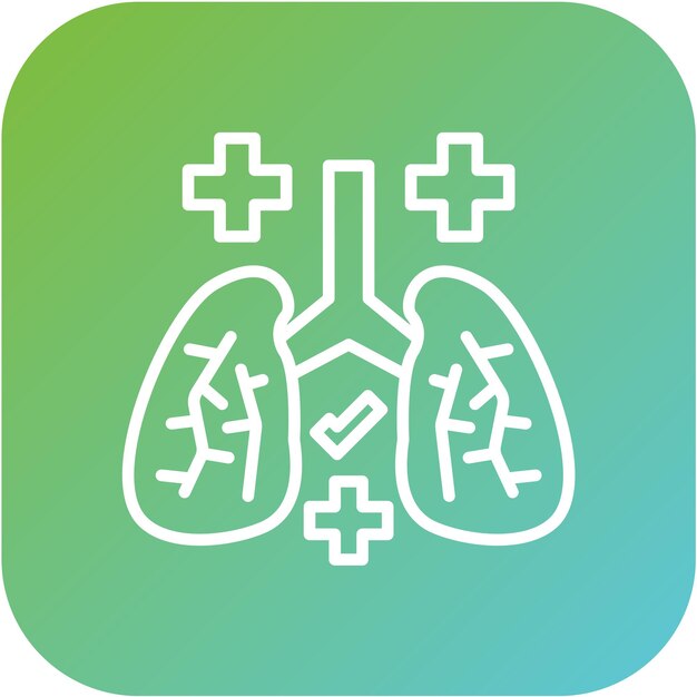 Estilo de icono de cuidado respiratorio de diseño vectorial