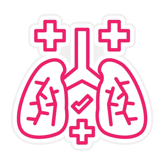 Estilo de icono de cuidado respiratorio de diseño vectorial