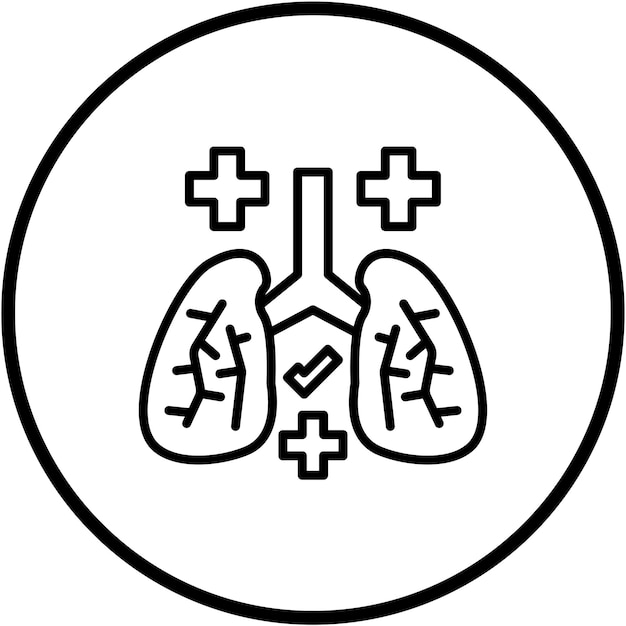 Estilo de icono de cuidado respiratorio de diseño vectorial