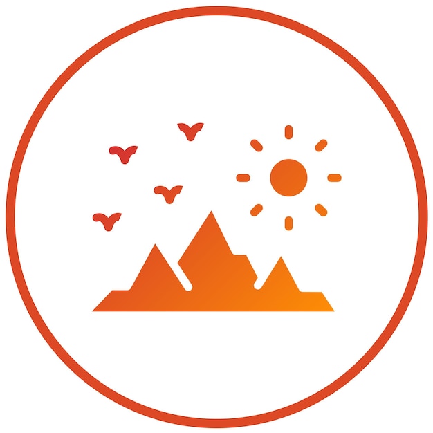 Estilo del icono de la Cumbre de Bienestar de Vector Design