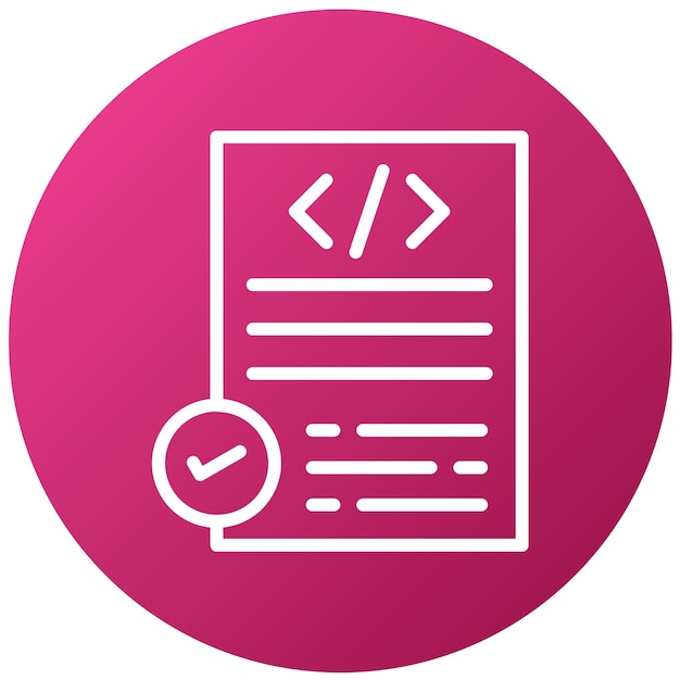 Estilo del icono de cumplimiento del código de diseño vectorial