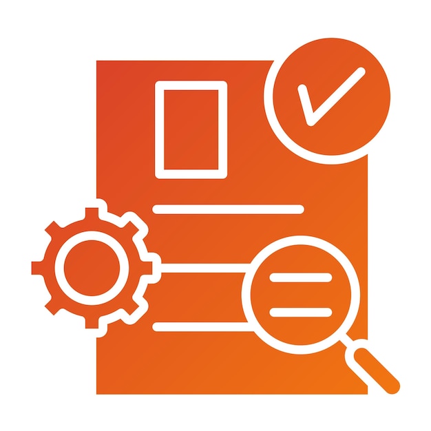 Estilo del icono de cumplimiento del proyecto de diseño vectorial