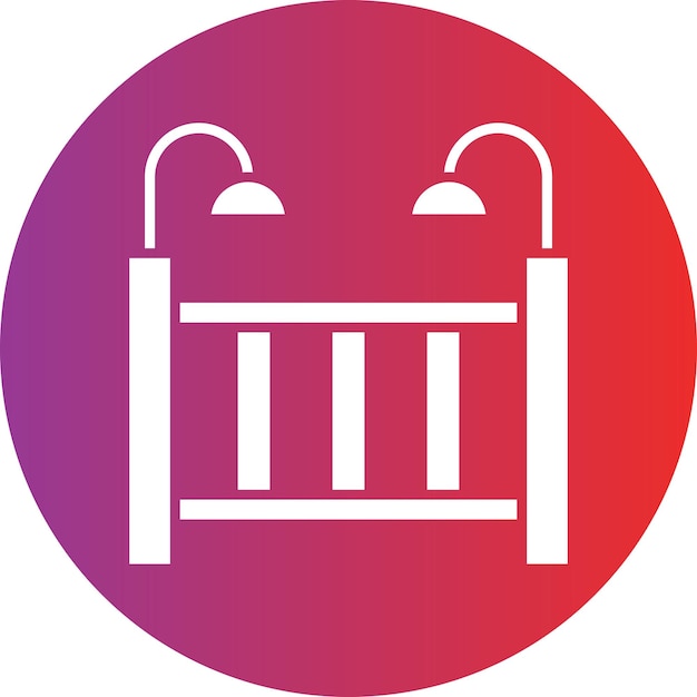 Estilo del icono de la cuna de diseño vectorial