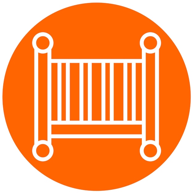 Estilo del icono de la cuna de diseño vectorial