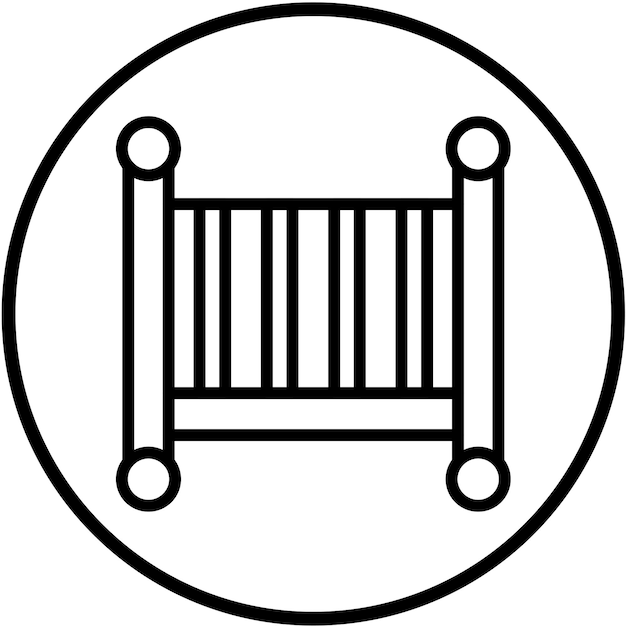 Estilo del icono de la cuna de diseño vectorial