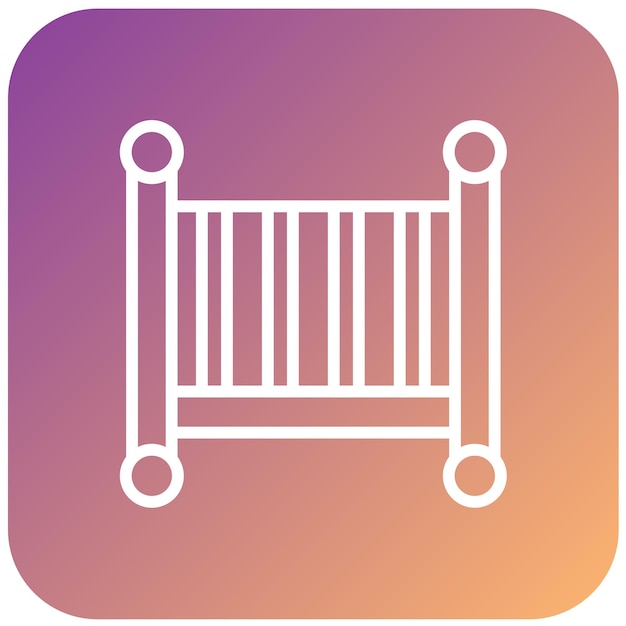 Estilo del icono de la cuna de diseño vectorial