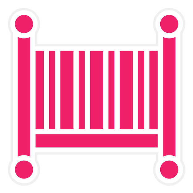 Estilo del icono de la cuna de diseño vectorial
