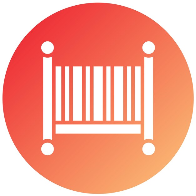 Estilo del icono de la cuna de diseño vectorial