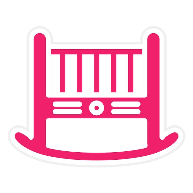 Estilo del icono de la cuna del diseño vectorial