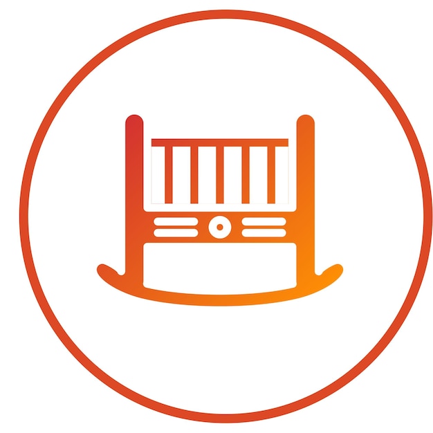 Estilo del icono de la cuna del diseño vectorial